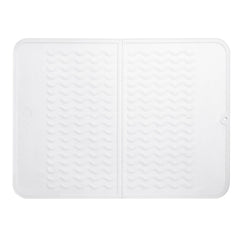 PopYum Silicone Drying Mat (12x16 in, 30x40 cm), Clear-Frosted