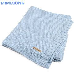Knitted Baby Blanket Newborn Swaddle Super Soft Infant Quilt
