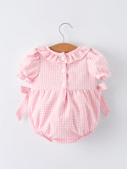 Baby Girls Summer Crocodile Embroidered Smocked Romper