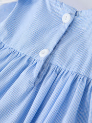 PREORDER Blue Petal Peter Pan Collar Bishop Christening Girls Dress