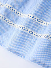 PREORDER Blue Petal Peter Pan Collar Bishop Christening Girls Dress