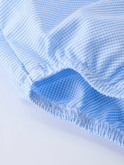 Blue Smocked Church Christ Bishop Christening Baby Boy Bloomer Set