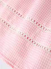 Pink Smocked Church Christ Bishop Christening Girls Dress