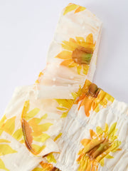 Sunflower Girls Smocked Ruffle Romper