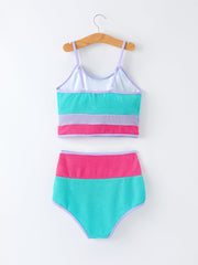 Mommy me "Blue and Red Stripes" Women's Swimsuit