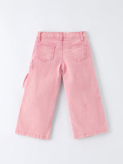 Pink Bow Girls Denim Pants