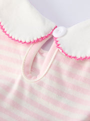 Strawberry Girl Dress Ruffle Peter Pan Collar