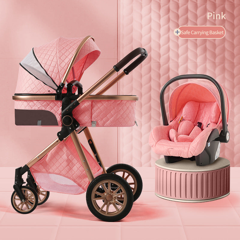 High Landscape Baby Stroller Foldable Shock-Absorbing Newborn
