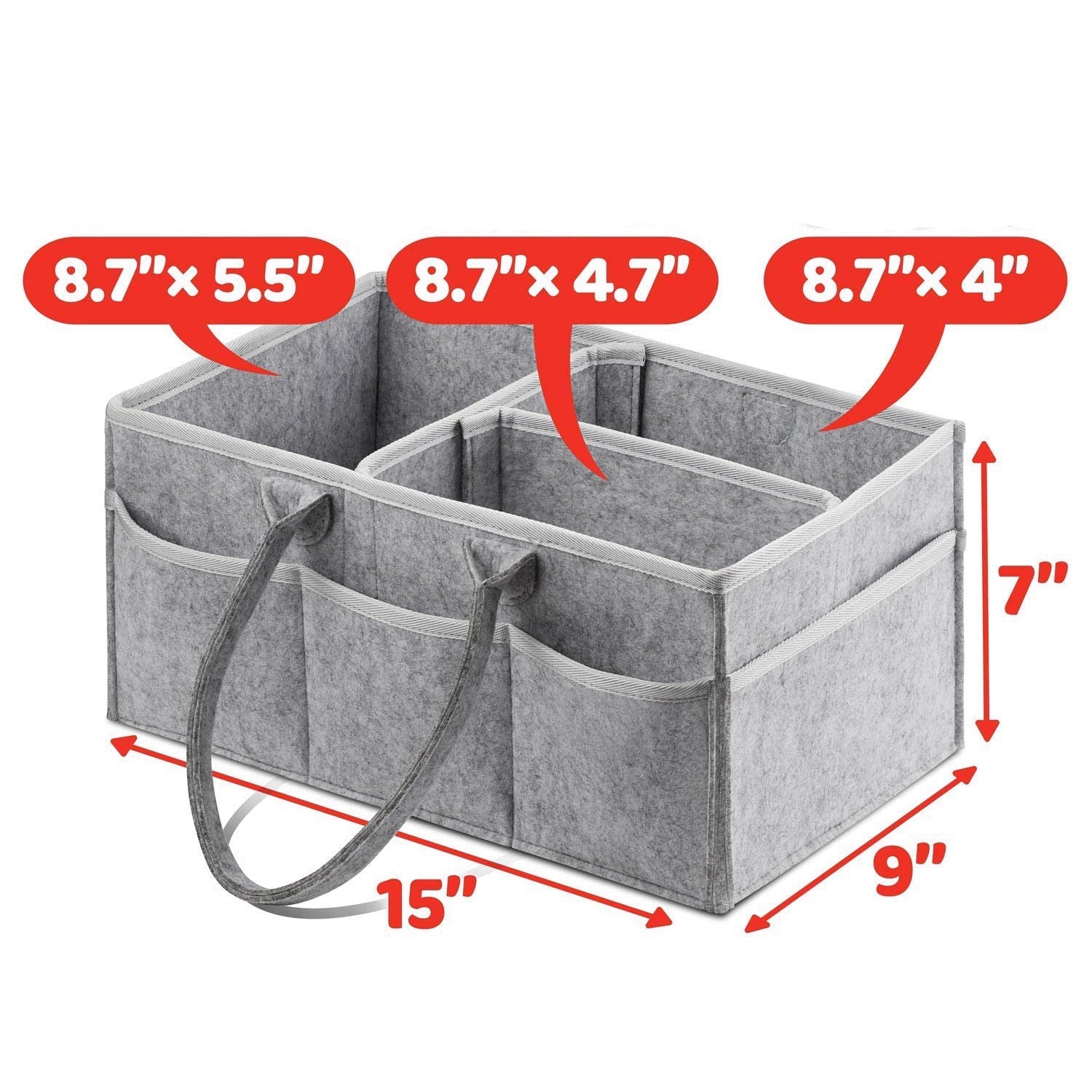 Portable Baby Diaper Caddy Organizer Bag for Nursery Car Changing