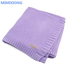 Knitted Baby Blanket Newborn Swaddle Super Soft Infant Quilt
