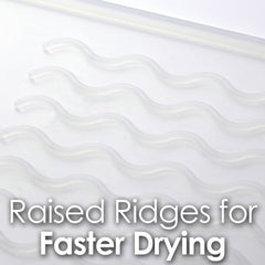 PopYum Silicone Drying Mat (12x16 in, 30x40 cm), Clear-Frosted
