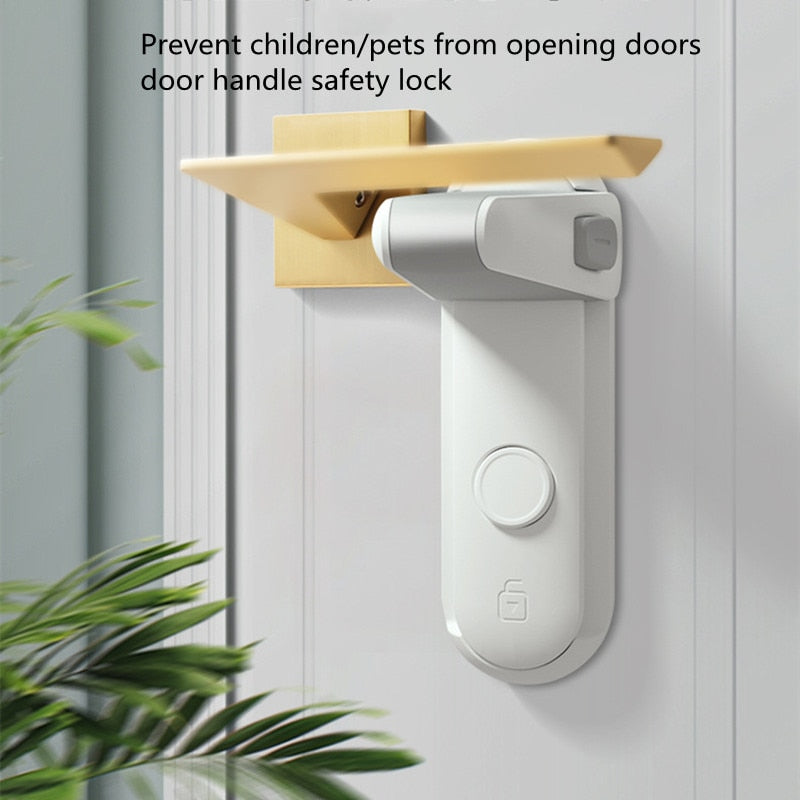 Child Safety Door Handle Lock Baby Pet Room Easy Install