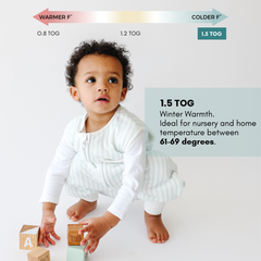 Dreamsuit | Striped Minty Green | 1.5 TOG