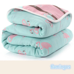 Newborn Muslin Cotton 6-Layer Thick Baby Swaddle Receiving Blanket