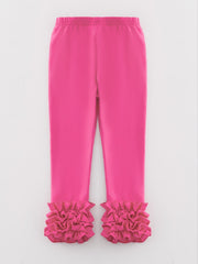 Milk Silk Ruffled Hot Pink Icing Legging