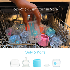PopYum Blue 10 Piece Bundle: Bottle Set + 3 Nipple 2-Packs
