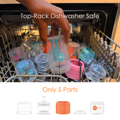PopYum Orange 10 Piece Bundle: Bottle Set + 3 Nipple 2-Packs