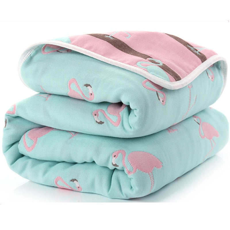 Newborn Muslin Cotton 6-Layer Thick Baby Swaddle Receiving Blanket