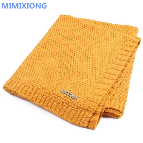 Knitted Baby Blanket Newborn Swaddle Super Soft Infant Quilt