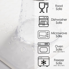 PopYum Silicone Drying Mat (12x16 in, 30x40 cm), Clear-Frosted