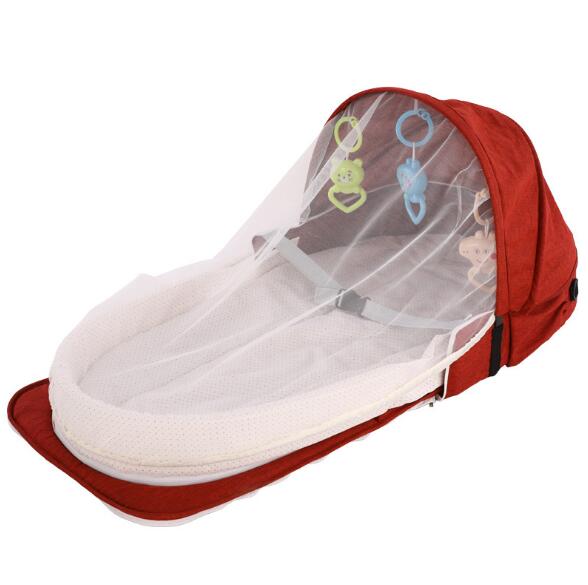 Portable Foldable Baby Bed Travel Mosquito Net Soft Infant Basket