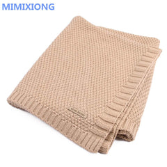 Knitted Baby Blanket Newborn Swaddle Super Soft Infant Quilt