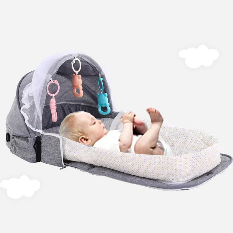 Portable Foldable Baby Bed Travel Mosquito Net Soft Infant Basket