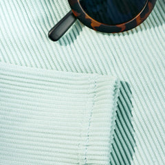 Ribbed Long-Sleeve Swimsuit for Baby · Rash Guard · Shorts · Gender-Neutral · Mint Color