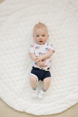 Flag Print Bamboo Pocket Tee & Shorts