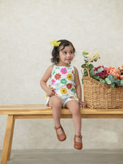 Summer Crochet Floral Girl Set